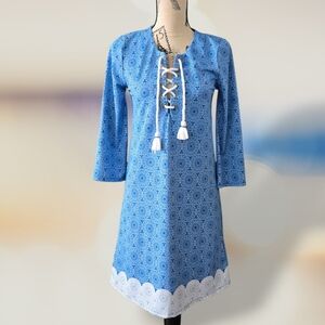 Cabana Life By Talbots Long Sleeve Tunic Cover Up Size Small